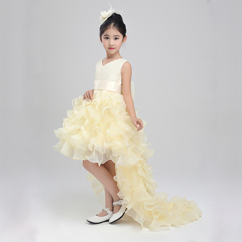 Girls dress wedding flower girl dress skirt child Princess Dress Costume skirt tail 888 piano - Image 8