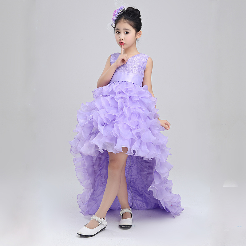 Girls dress wedding flower girl dress skirt child Princess Dress Costume skirt tail 888 piano - Image 5