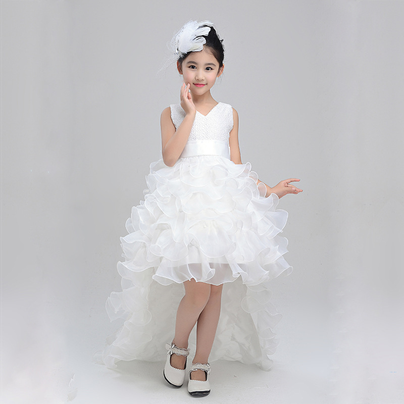 Girls dress wedding flower girl dress skirt child Princess Dress Costume skirt tail 888 piano - Image 7