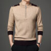 Men's Thickened Knitting Casual Half Zip Sweater