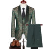 Men's Jacquard Suit Wedding Dress Groom Suit Suit Host Performance Costume