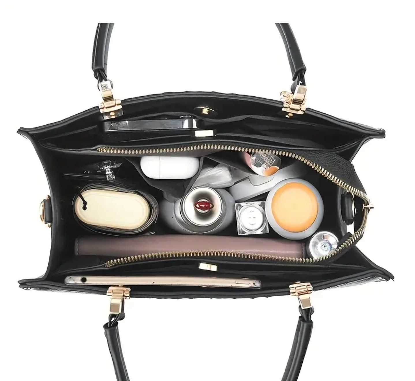 Personalized Leather Handbag Set Women's - Image 4